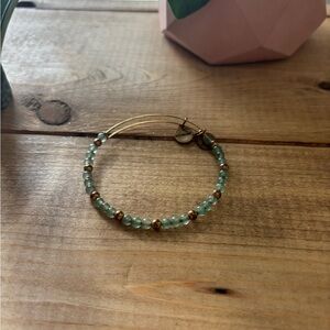 Alex & Ani green beaded bracelet